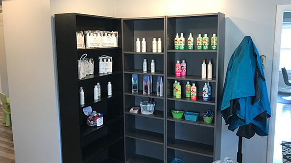 The product display area of the Lice Clinics of America located in Baltimore.