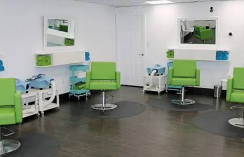 The inside treatment area of Lice Clinics of America Rockville.