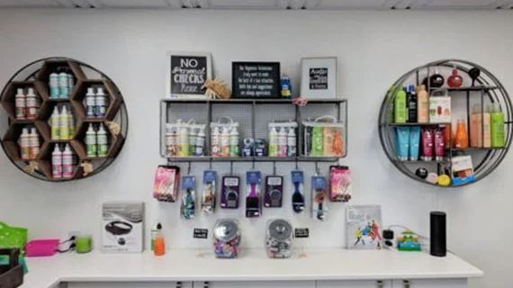 The inside lice product display area of Lice Clinics of America Rockville.